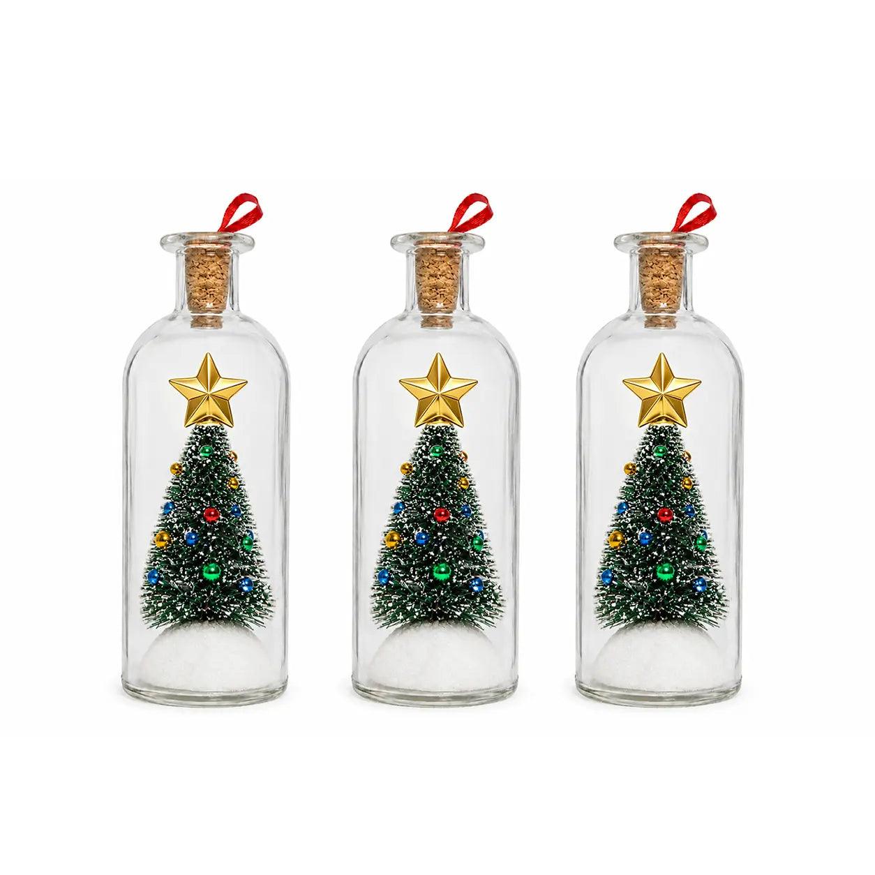 RUXACTY Recordable Christmas Message in a Bottle Ornament 8 Inch Voice Recording Holiday Keepsake with Playback Snowy Christmas Tree Scene Glass Bottle Decoration for Tree Home and Gift,back to school,back to school haul