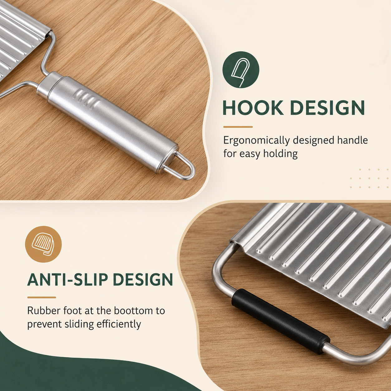 Stainless Steel 4 in 1 Multi-Purpose Vegetable Slicer