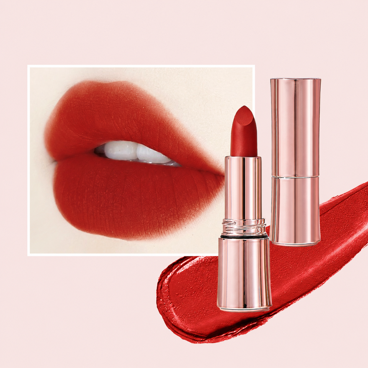 24H Long‑Lasting Matte Lipstick – Smudge‑proof, transfer‑resistant, vibrant colour.