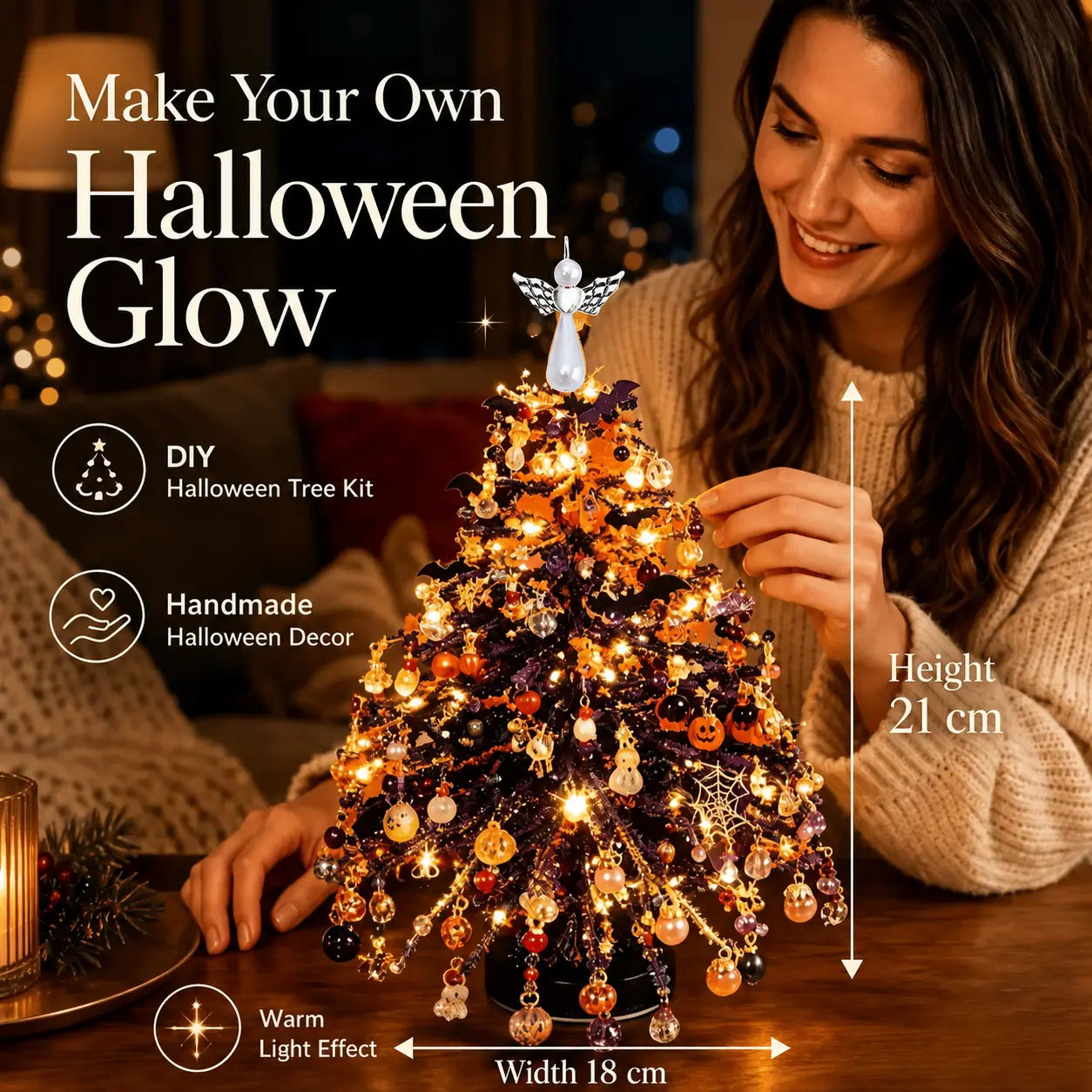 DIY Beaded Christmas Tree Craft Kit with Accessories