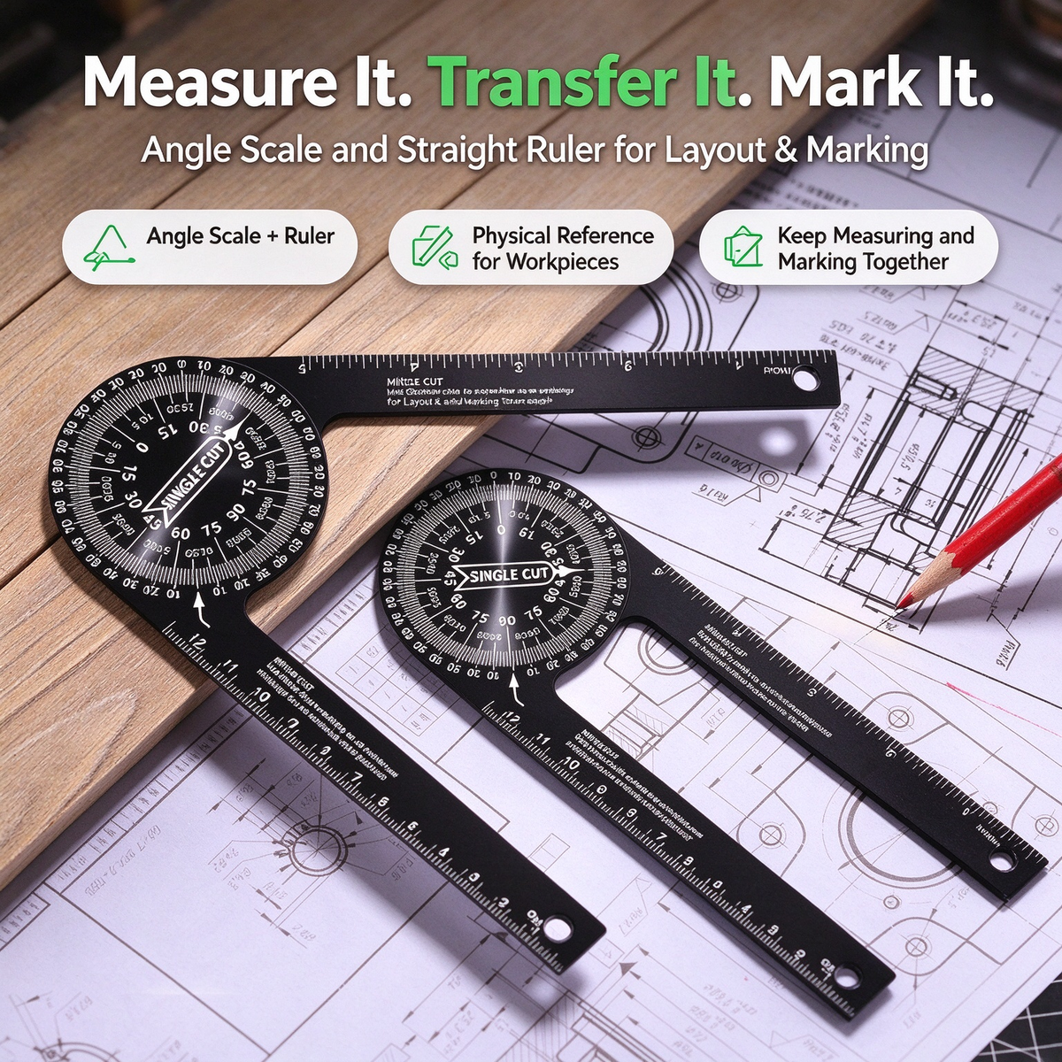 360° Adjustable Woodworking Angle Finder
