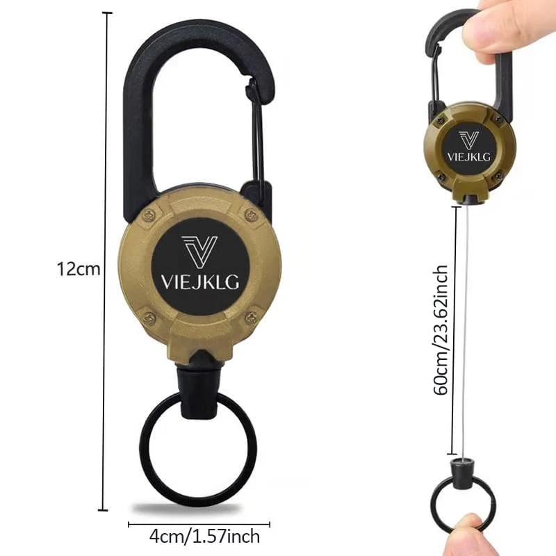 Retractable Carabiner Keychain