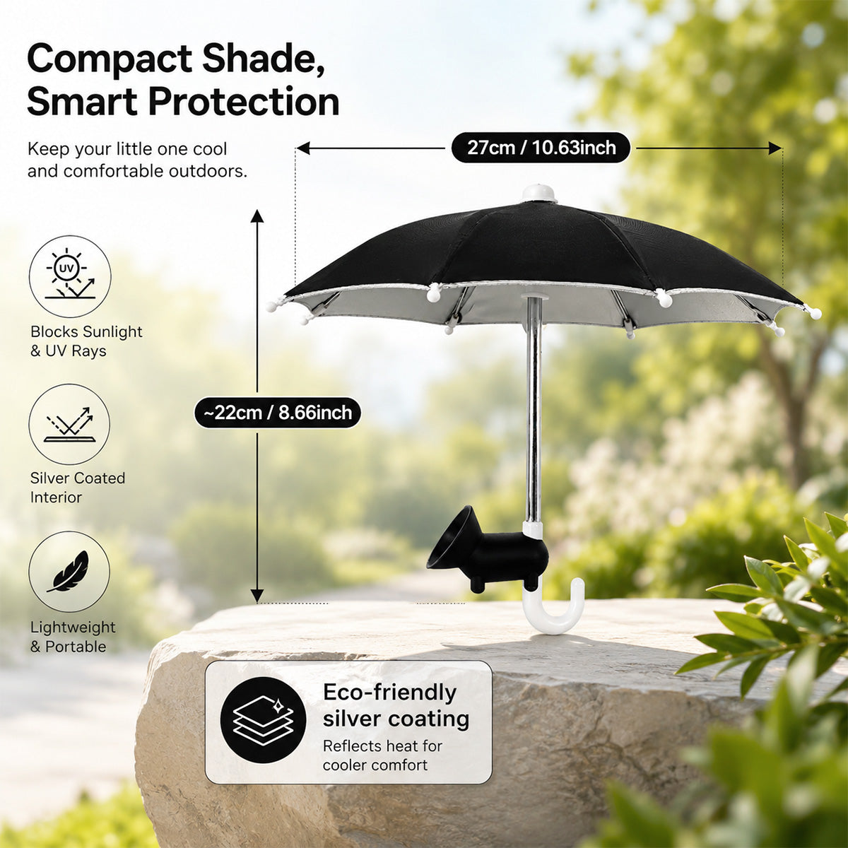 Universal Phone Umbrella Sun Shade Stand with Suction Cup
