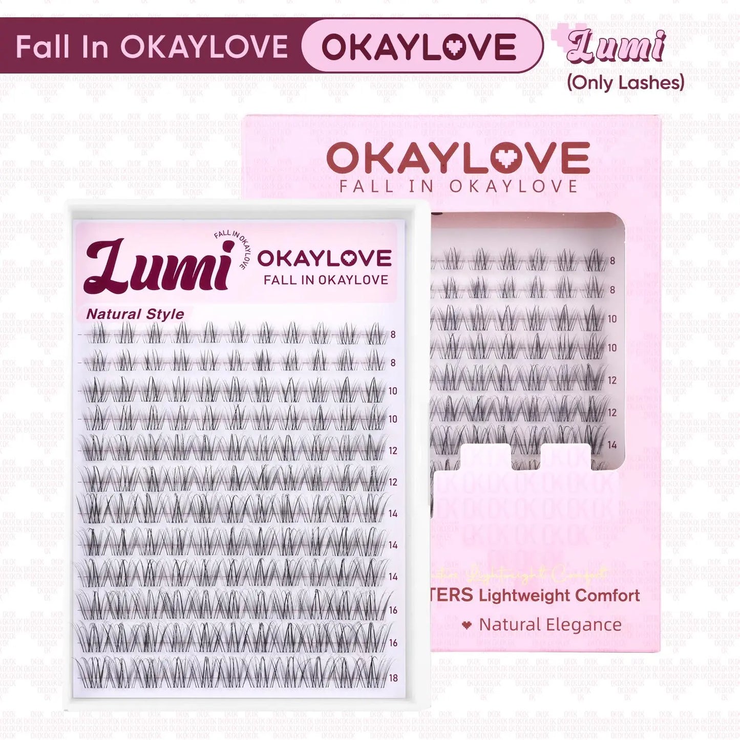 OKAYLOVE Idol Black| Brown Idol Lash Clusters Kit | D Curl Wispy Lash Extension Kit | Lightweight Look Like Real Lashes DIY Eyelash at Home for Natural Makeup Girl Gifts #backtoschool #sohochic