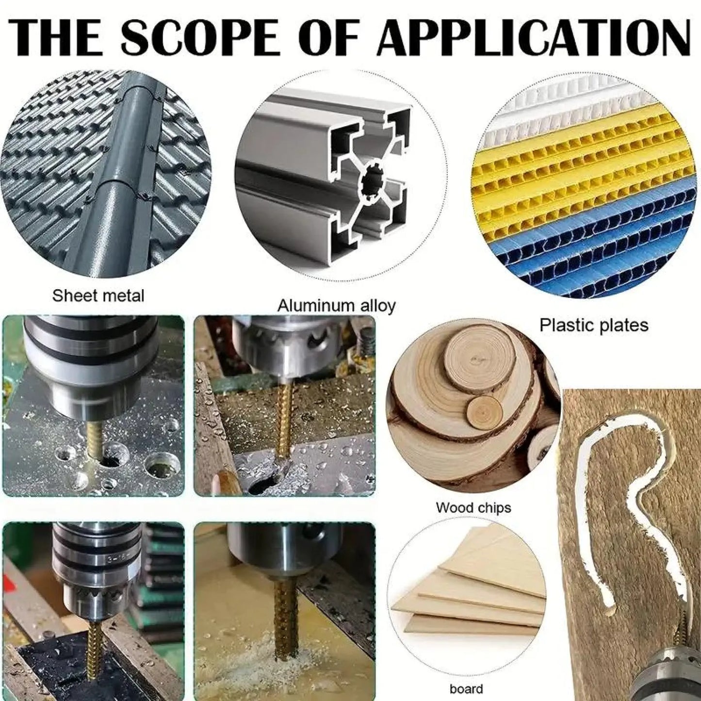 Titanium-Coated High Speed Steel Drill Bit Set for Metal & Wood