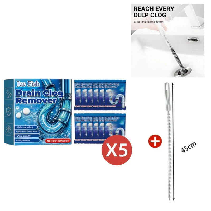 Effervescent Drain Clog Remover Tablets 🔥BUY 1 GET 1 FREE (30 TABLETS)🔥