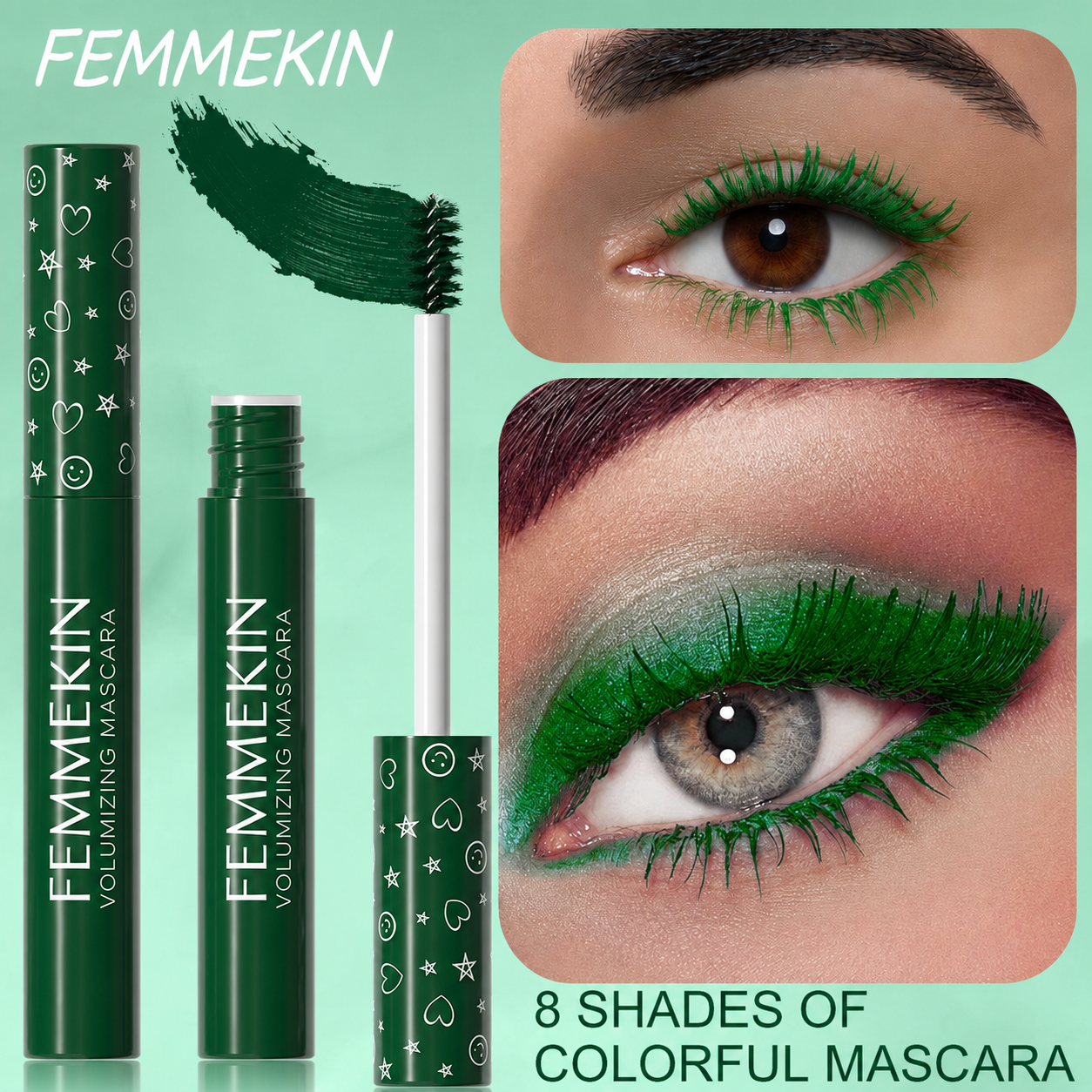 Femmekin Colorful Volumizing Mascara for Bold, Long Lashes