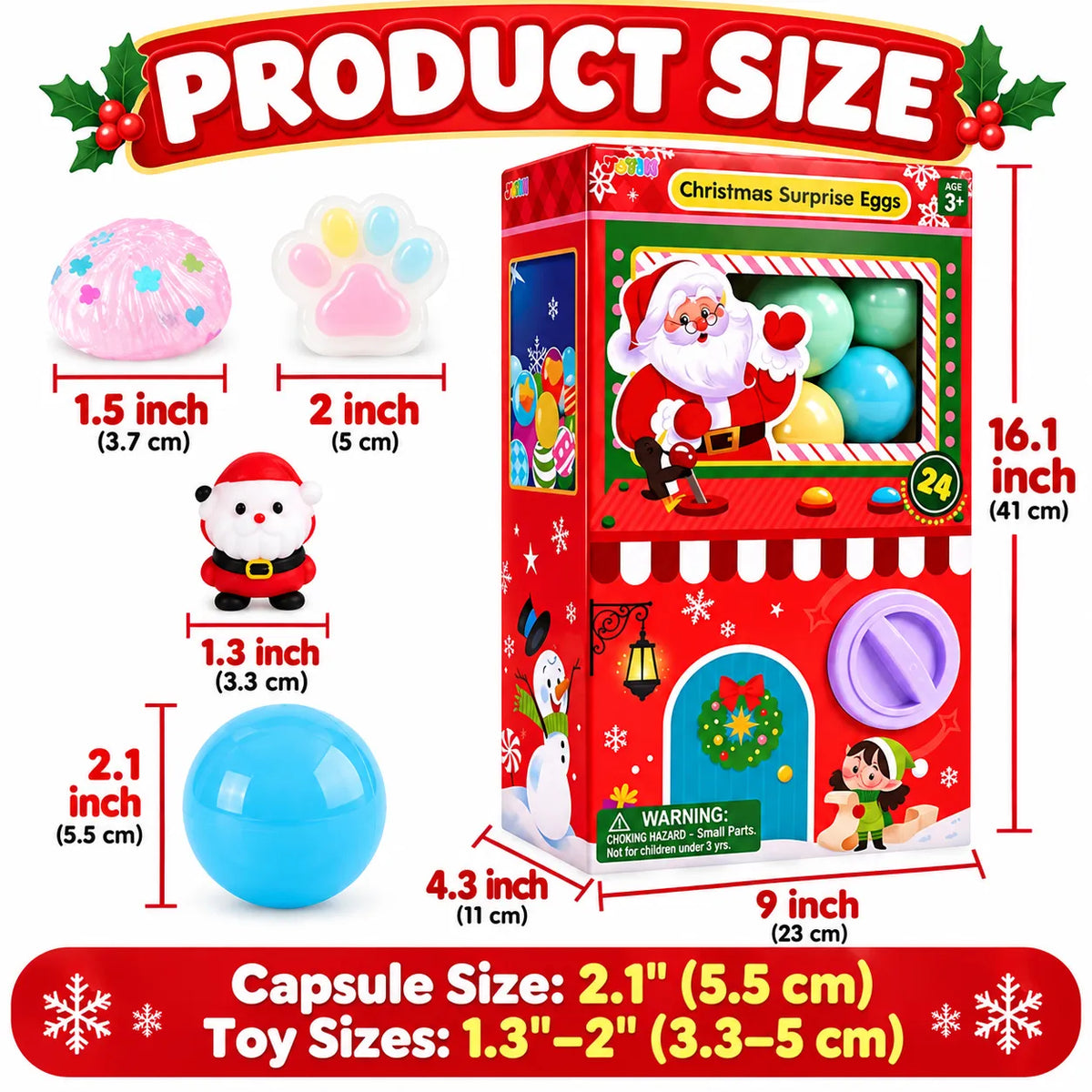 🎄 Christmas Squishy Gachapon Advent Calendar 2026 – 24 Surprise Capsules