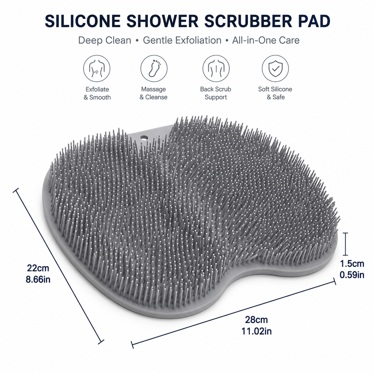BOGO Silicone Foot & Back Scrubber Mat