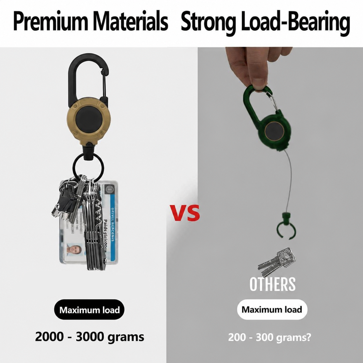 Retractable Carabiner Keychain