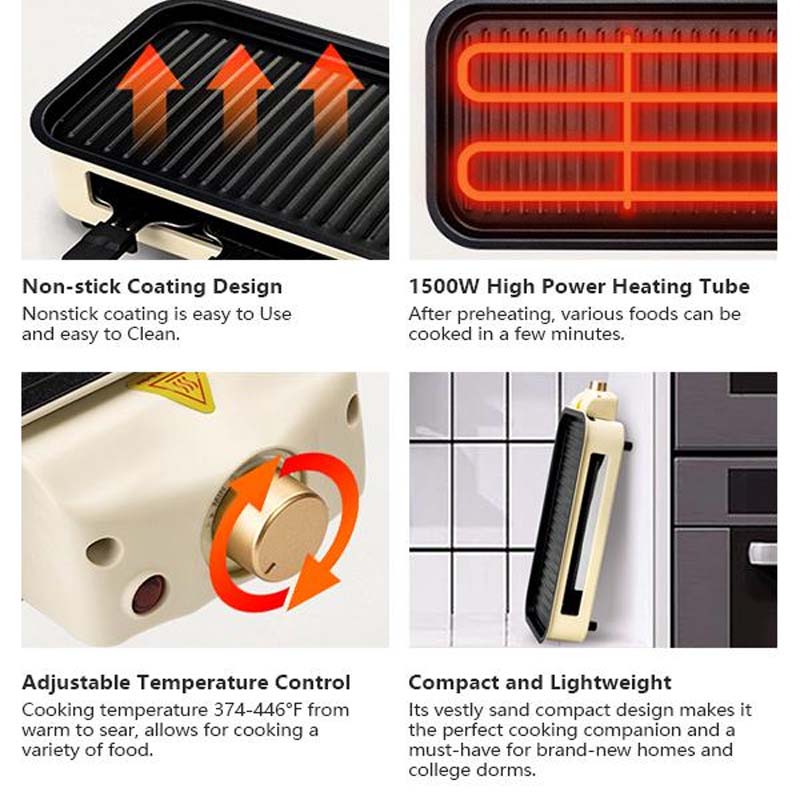 2-in-1 Indoor Electric Grill