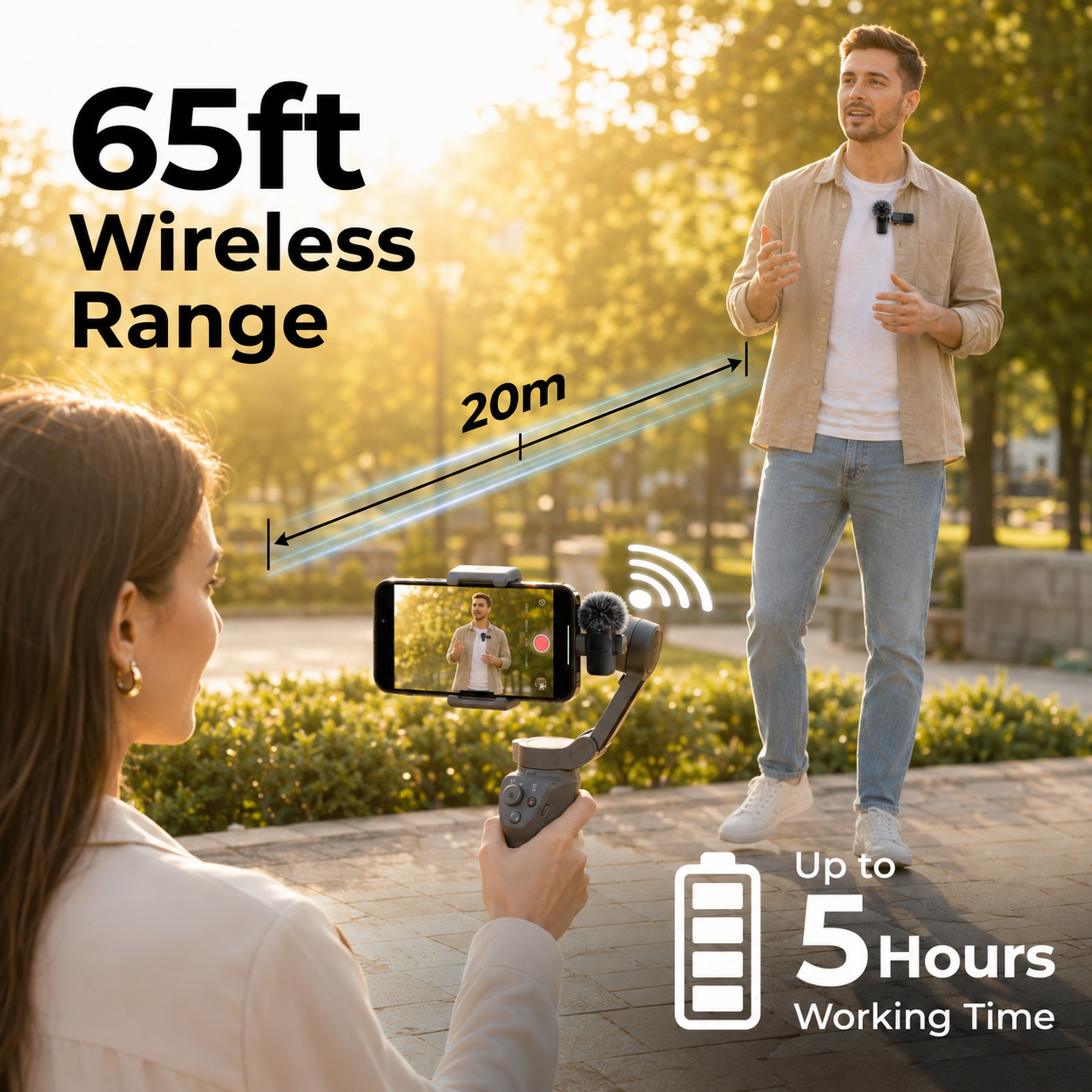 Wireless Lavalier Microphone for iPhone and Android