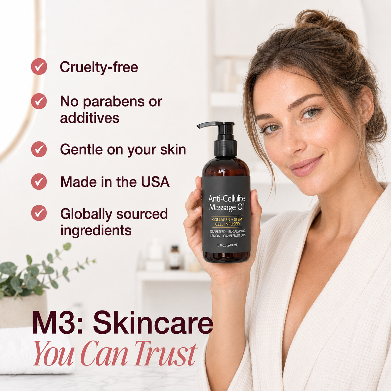Firming Body Massage Oil with Collagen and Plant Extracts