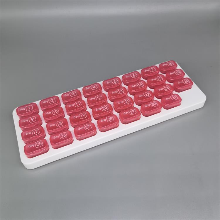 💊31 Days Pill Box-Monthly Pill Organizer-Arthritis-Friendly Easy-Open Lids