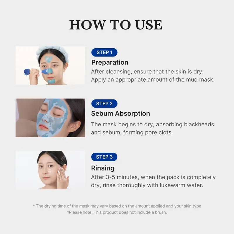 Zero Pore Blackhead Mud Mask | 3 min mud mask | pore care | Strong Blackhead Absorption |
