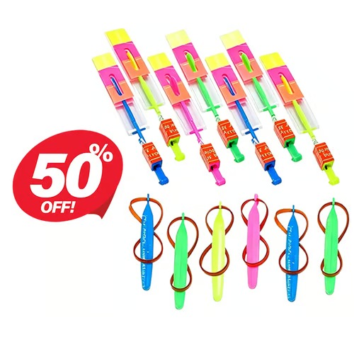 20PCS LED Light Up Flying Arrow Toy Set