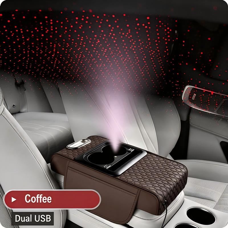⏳🔥LIMITED-TIME 50% OFF! ⏰Multifunctional Car Armrest Cushion with Starlight Projector