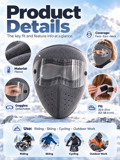 ❄️Winter Trend｜Daily 1000+ Sold｜Winter Balaclava Mask with Anti-Fog Goggles
