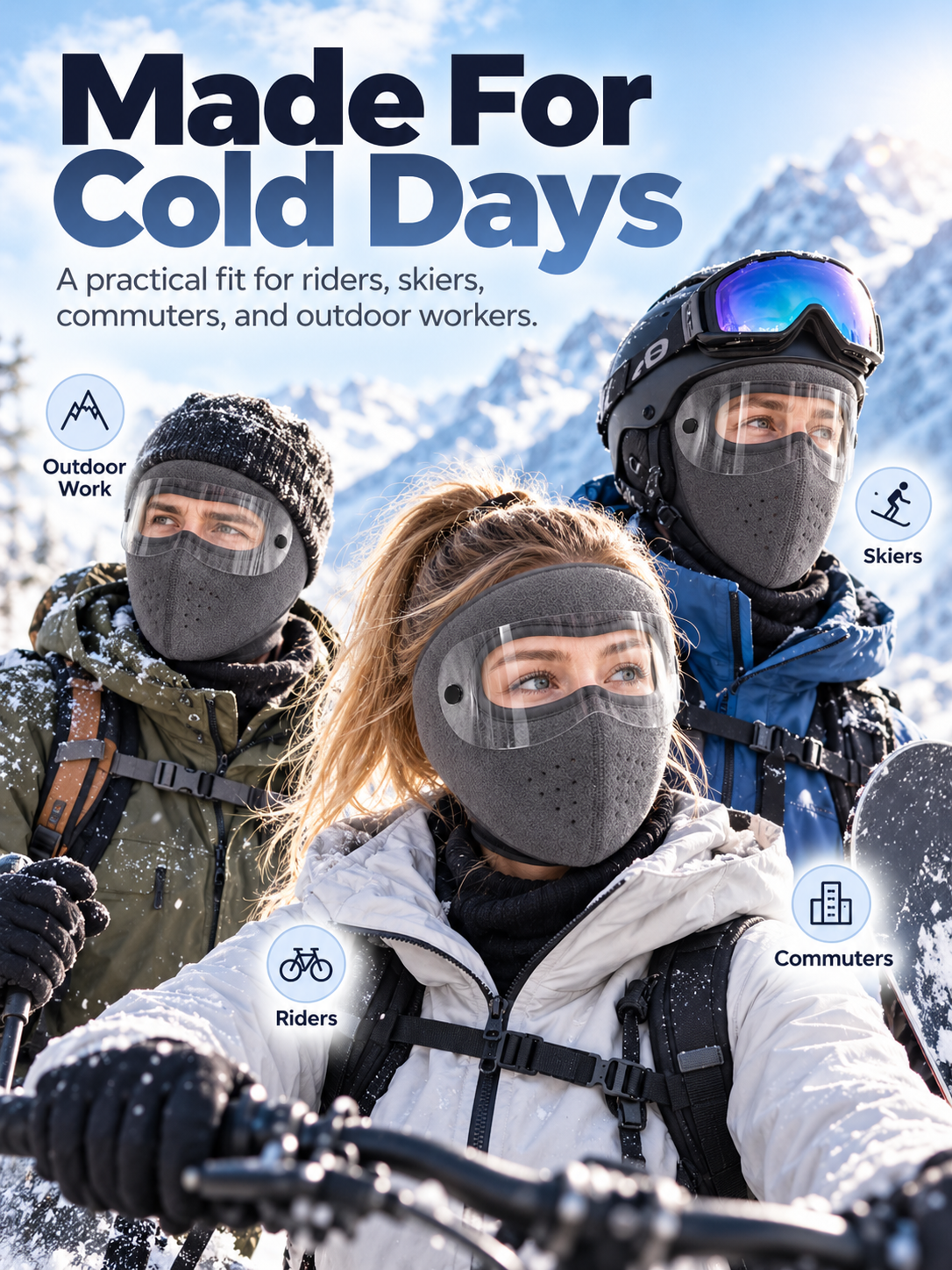 ❄️Winter Trend｜Daily 1000+ Sold｜Winter Balaclava Mask with Anti-Fog Goggles