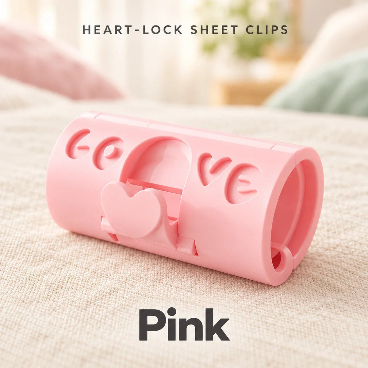10 PCS Adjustable Bed Sheet Clips — Heart-Lock Grippers to Help Keep Sheets in Place