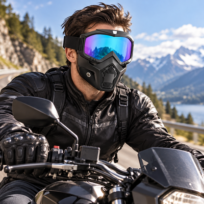 🛠️Detachable Full Face Goggle Mask