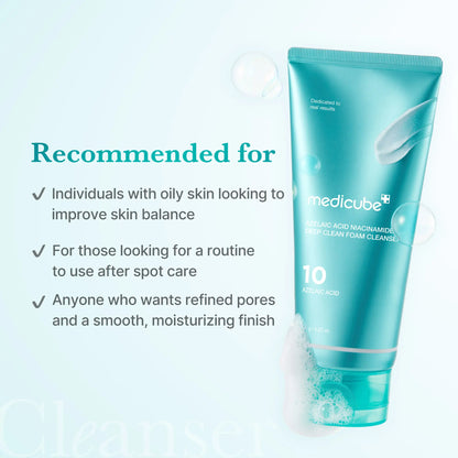 Azelaic Acid Gummy Whip Cleanser | Soothing Foam for Oily Skin