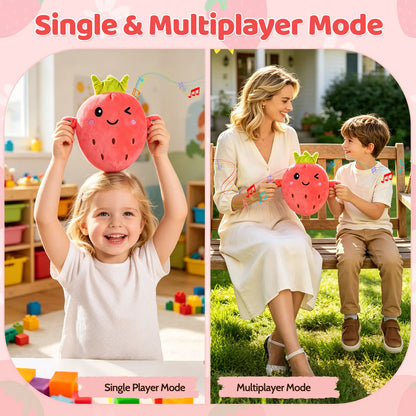Interactive Music Plush Toy Set – Banana, Strawberry & Carrot Electric Plush Toys for Parent-Child Interaction, Couples & Friends Prank Toy, Valentine’s Day & Easter Party Fun Gift for Kids & Adults stuffed animals cute girly gifts
