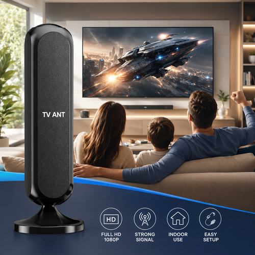 Long Range Amplified 4K Indoor TV Antenna