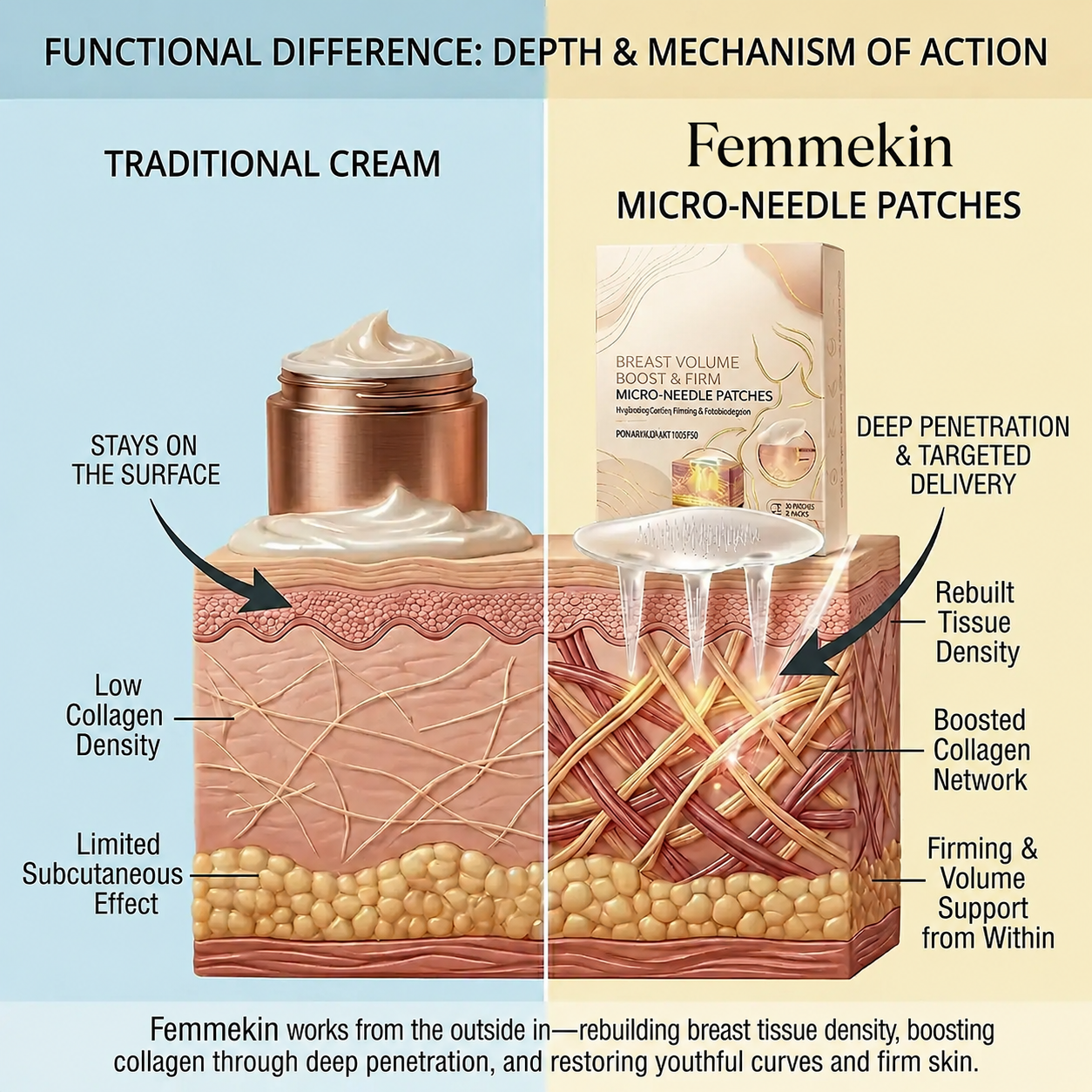 Bust Firming Microneedle Patches for Skin and Shape Support