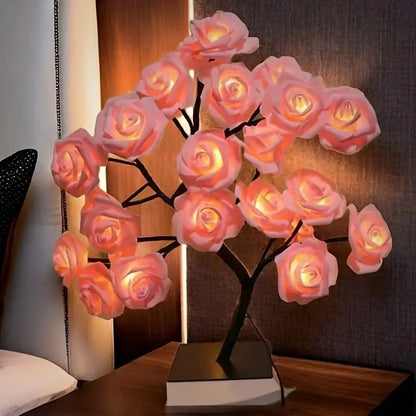 Rose-shaped night light, USB-powered, table lamp, bedroom lighting, holiday decorative lights, home decor, Valentine's Day gift, Mother's Day gift, home decor lighting