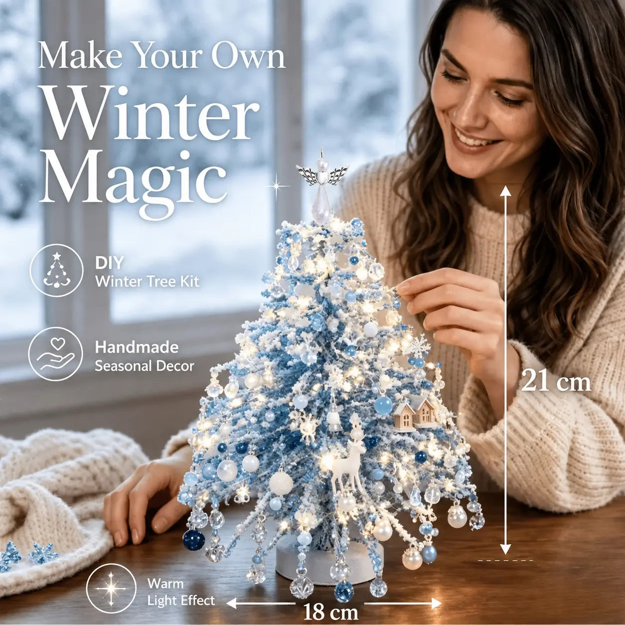 DIY Beaded Christmas Tree Craft Kit with Accessories
