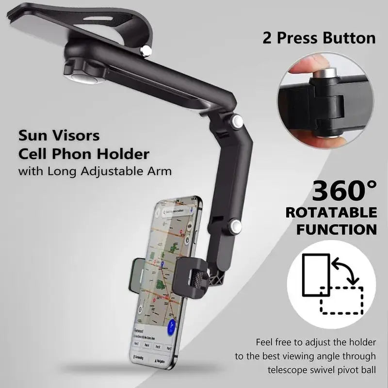 Joytutus Sun Visor Car Phone Holder - Adjustable & Rotatable