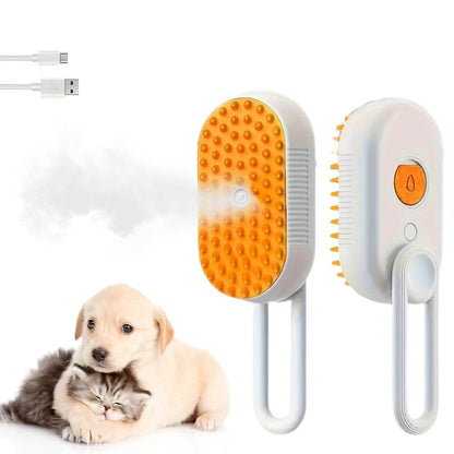 3-in-1 Steam Pet Grooming and Deshedding Brush