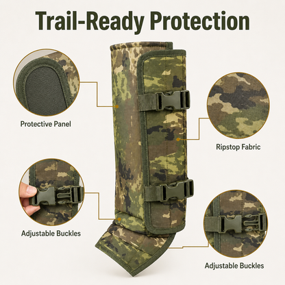 Unisex Adjustable Snake Resistant Leg Gaiters with Durable Abrasion Resistant Fabric for Hunting Hiking and Outdoor Protection