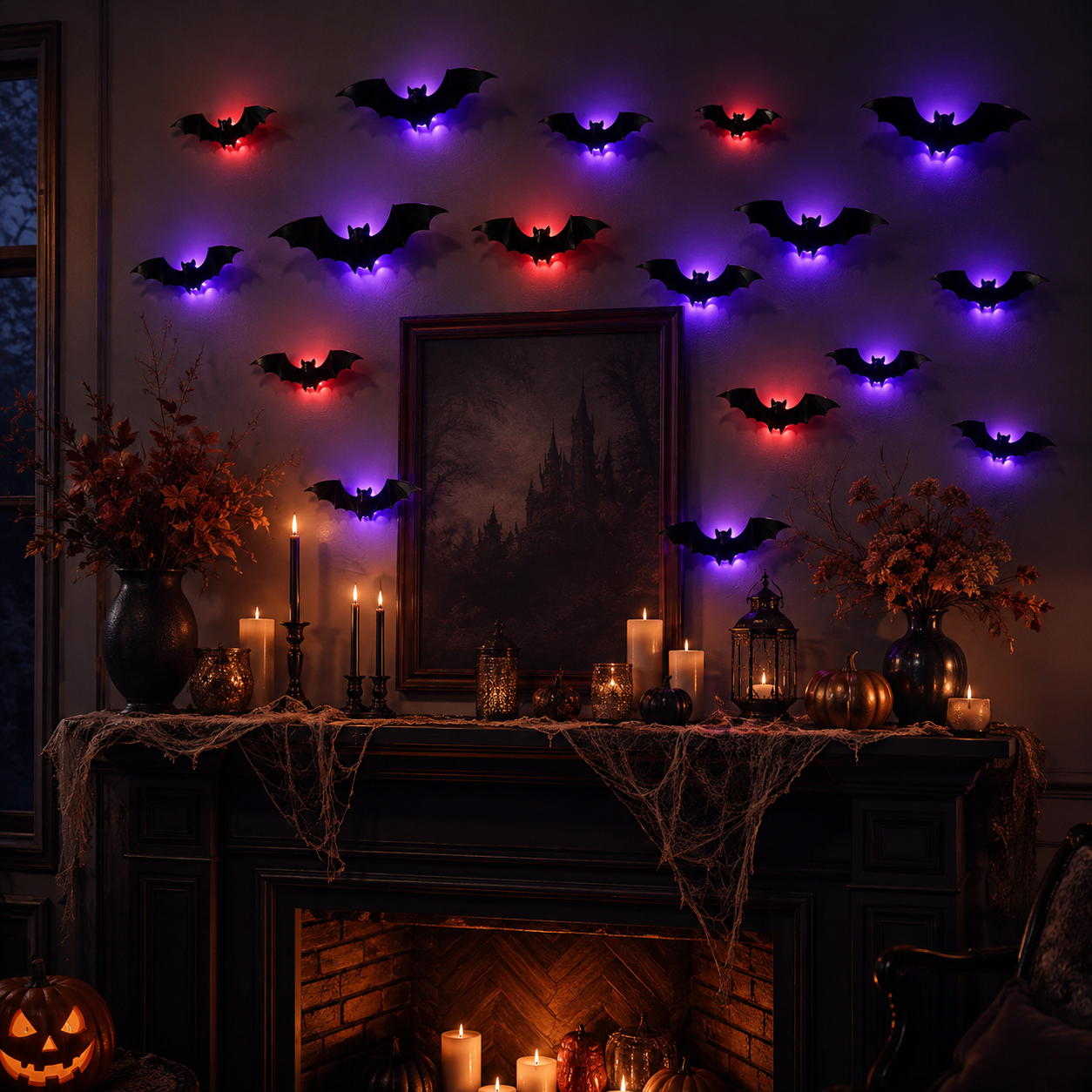 3D LED Bat Wall Lights for Halloween Decor