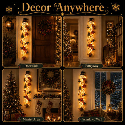 🎄 Light‑Up Glowing Christmas Door Hanger ✨ Festive Home Decor