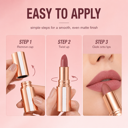 24H Long‑Lasting Matte Lipstick – Smudge‑proof, transfer‑resistant, vibrant colour.