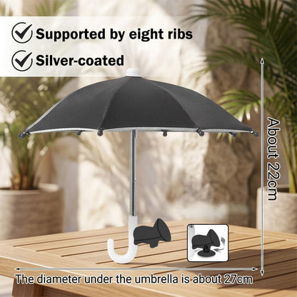 Universal Phone Umbrella Sun Shade Stand with Suction Cup