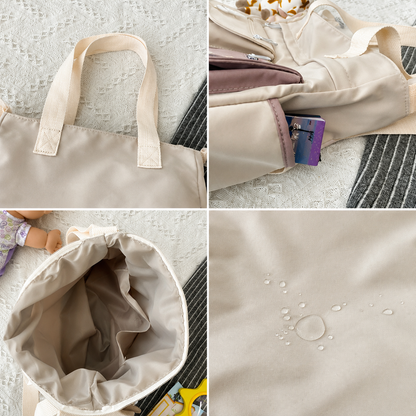 👜 Multi‑Pocket Canvas Tote Bag - Crossbody Shoulder Bag for School Work Travel