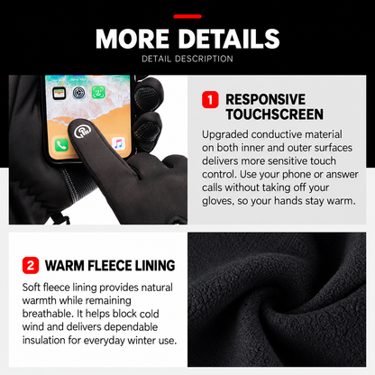 Winter Thermal Touchscreen Gloves – Water-Resistant & Touchscreen-Friendly