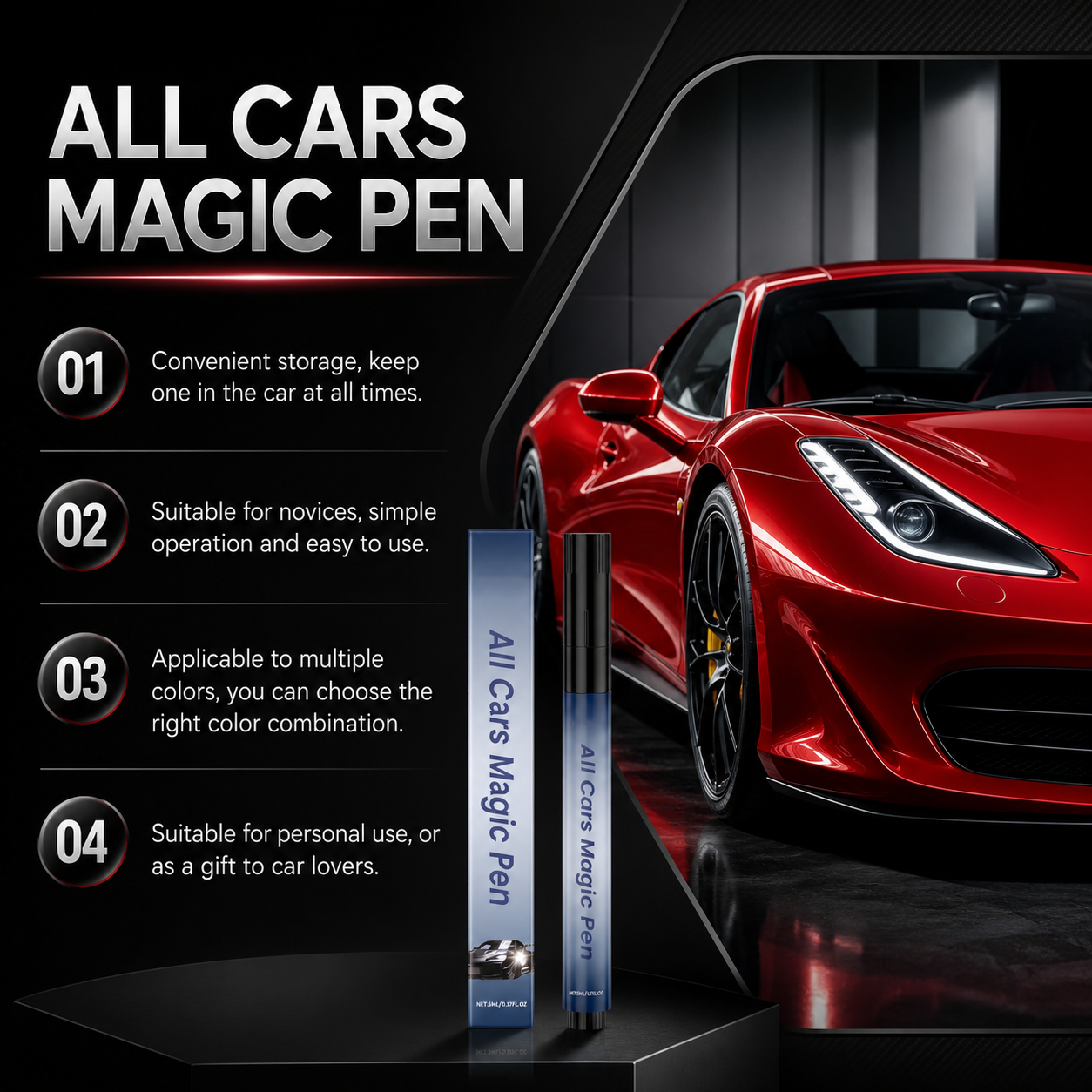 Magic Car Scratch Removal Pen - Instant Scratch Repair Tool