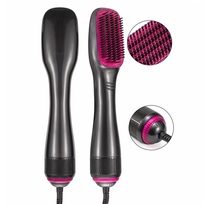 One-Step Hair Dryer and Styling Brush for Smooth Straight Hair