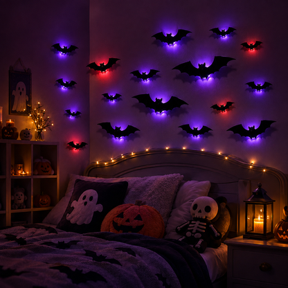 3D LED Bat Wall Lights for Halloween Decor