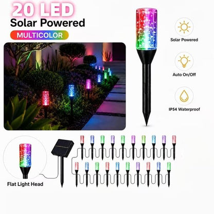 Solar Pathway Lights Outdoor Crystal Bubble