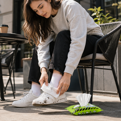 Complete Shoe Cleaning and Care Kit with Brushes and Stain Removal Wipes