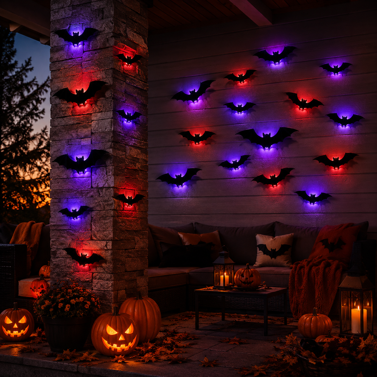 3D LED Bat Wall Lights for Halloween Decor