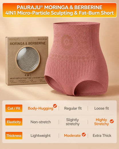 4-in-1 Moringa Berberine Micro-Particle Sculpting & Fat-Burn Shorts