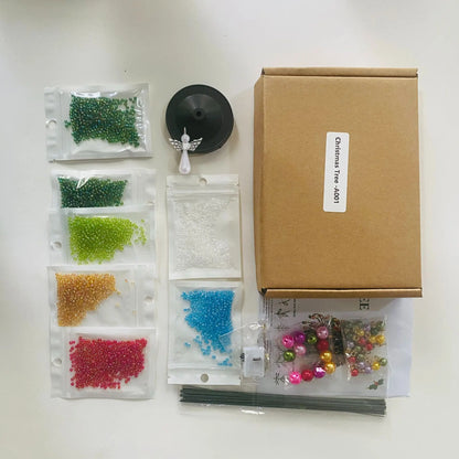DIY Beaded Christmas Tree Craft Kit with Accessories