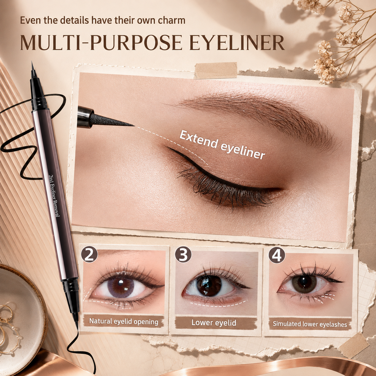 Dual-Ended 24H Waterproof Eyeliner