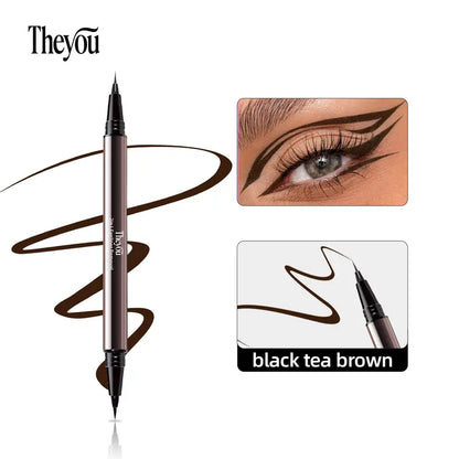 Ultra-Smooth Creamy Liquid Eyeliner | 2-in-1Dual Tip I Weightless, Waterproof & 24H Long-Lasting